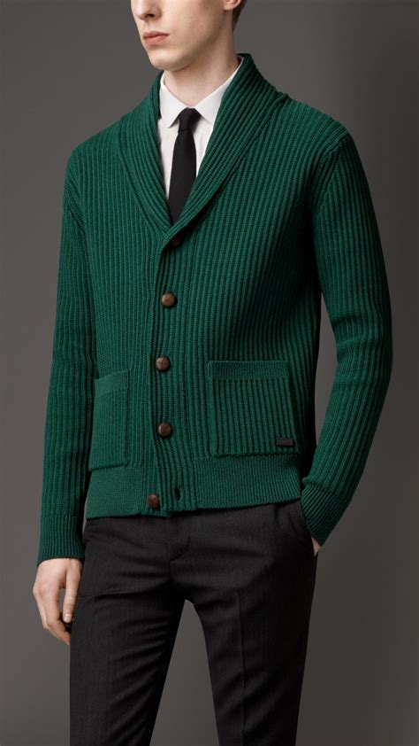 burberry brit cardigan men green|Burberry men's tracksuit.